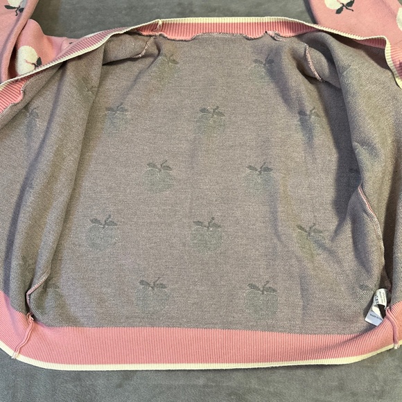 Soft Girl Kawaii Cardigan Pink Peaches Medium Coquette Cottagecore Y2K Granny - Picture 8 of 8